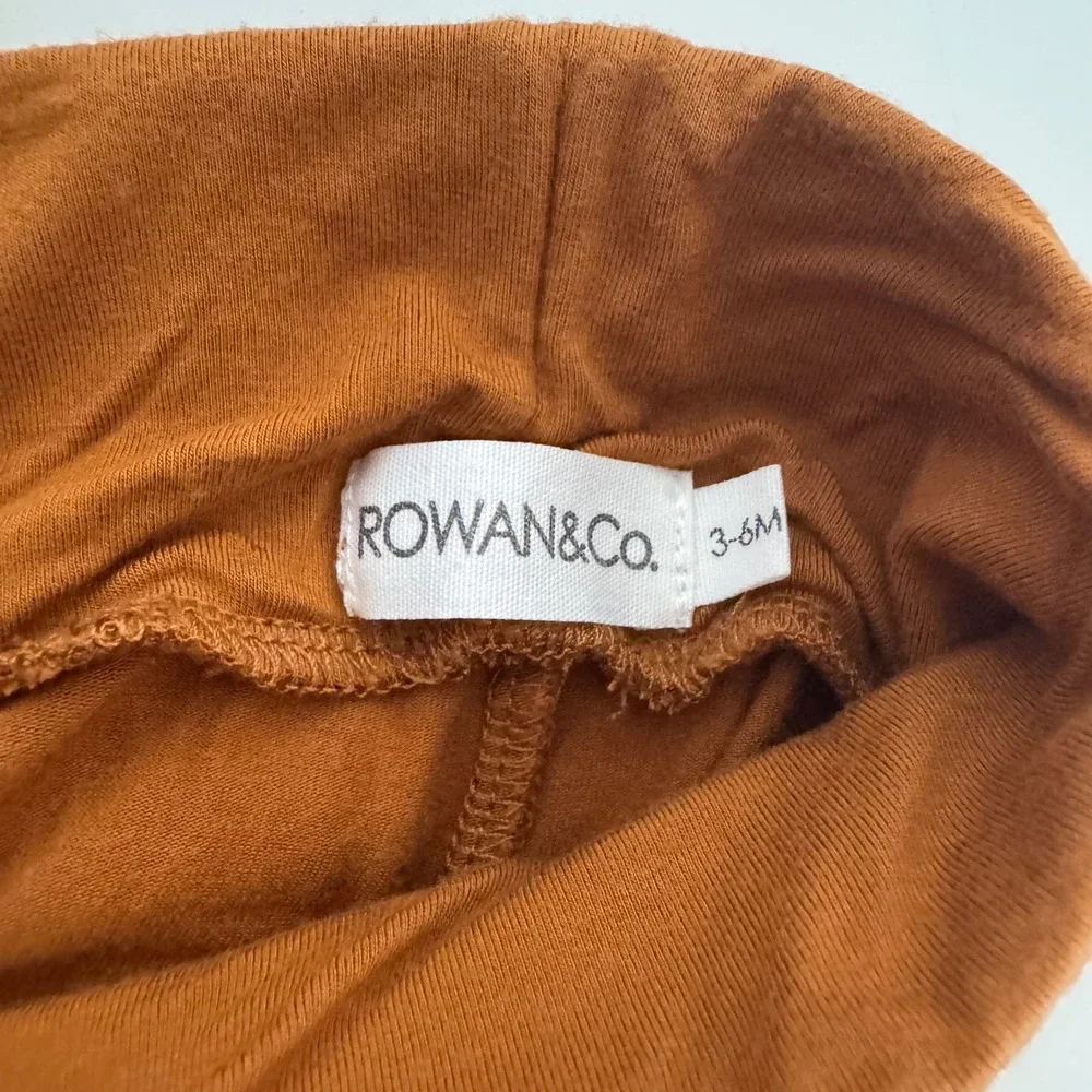Rowan & Co Baby Bodysuit Pants Jogger Set Rust‎ Copper Bamboo Blend Outfit 3 6M